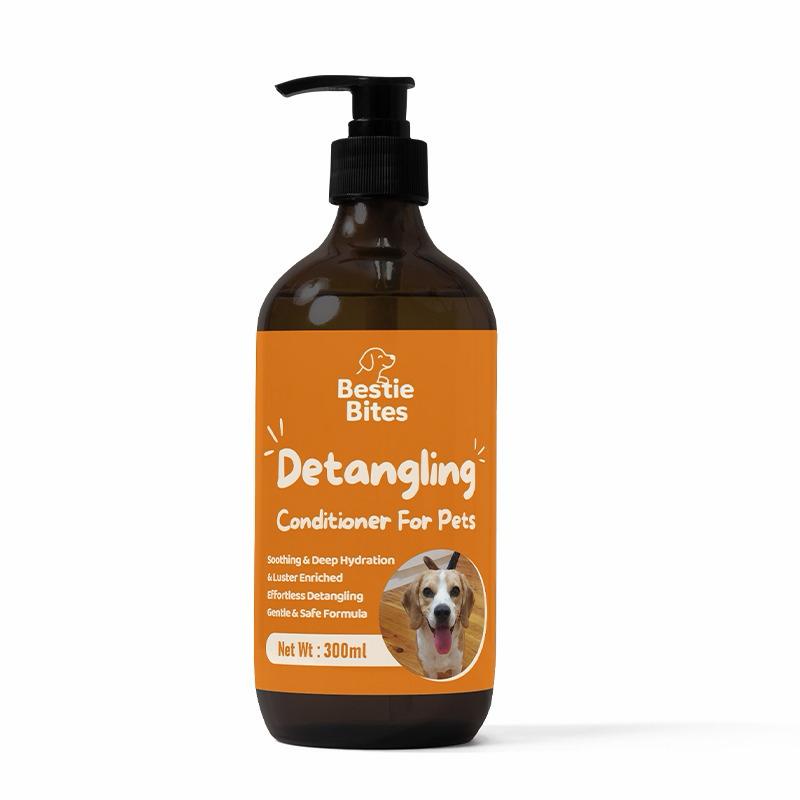 Bestie Bites Detangling Conditioner bottle for pet grooming care