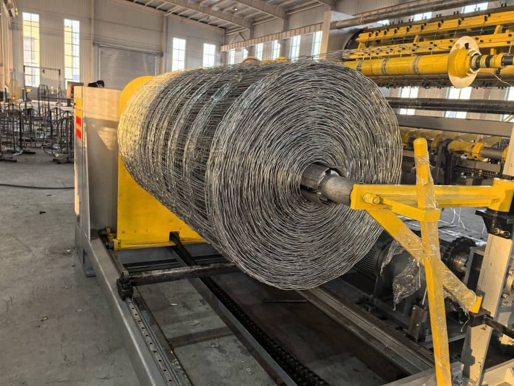 Mesh machine rolling hinged joint fencing at the Orange NSW factory