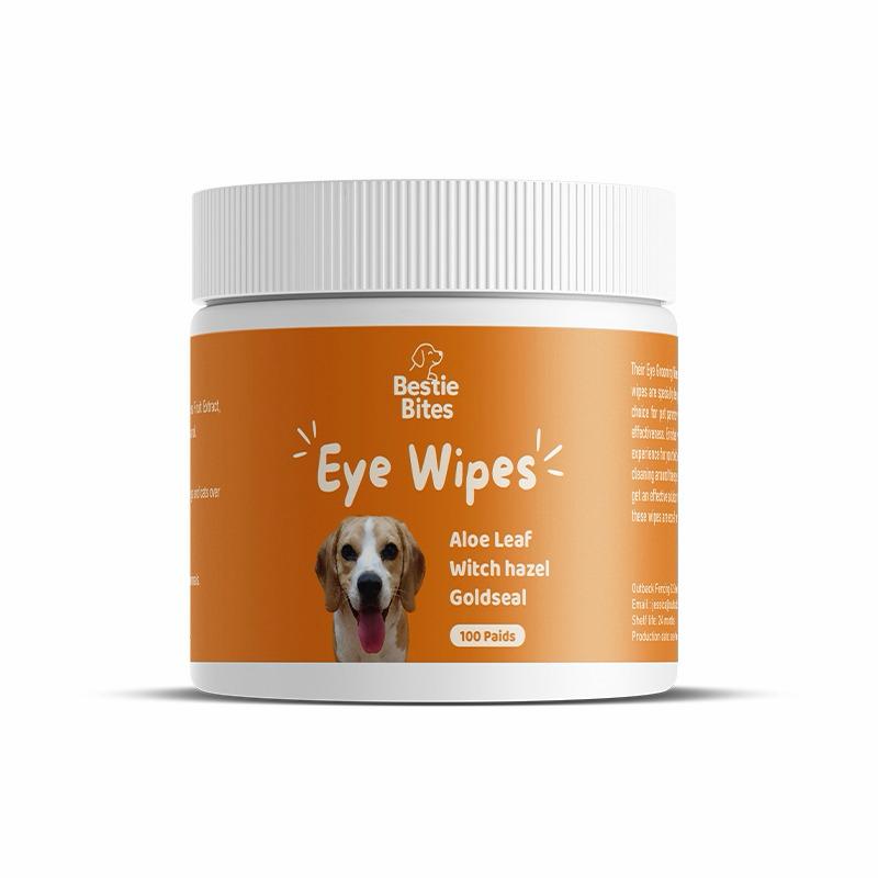 Bestie Bites Eye Grooming Wipes for gentle pet eye cleaning