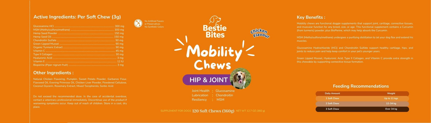 Hip & Joint Mobility Chews – Chicken Flavour | Bestie Bites - Outback Fencing and Steel Supplies
