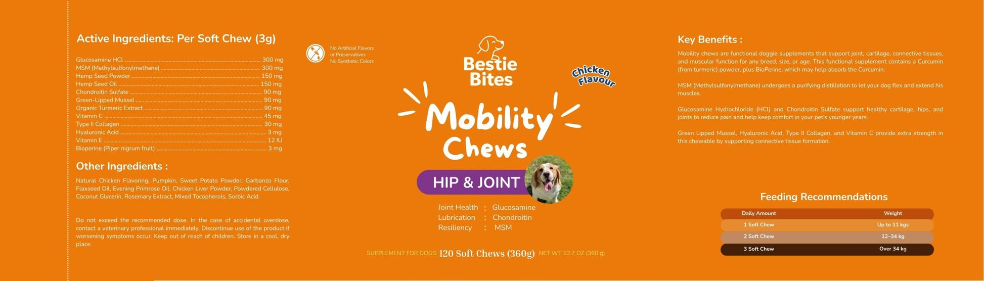 Hip & Joint Mobility Chews – Chicken Flavour | Bestie Bites - Outback Fencing and Steel Supplies