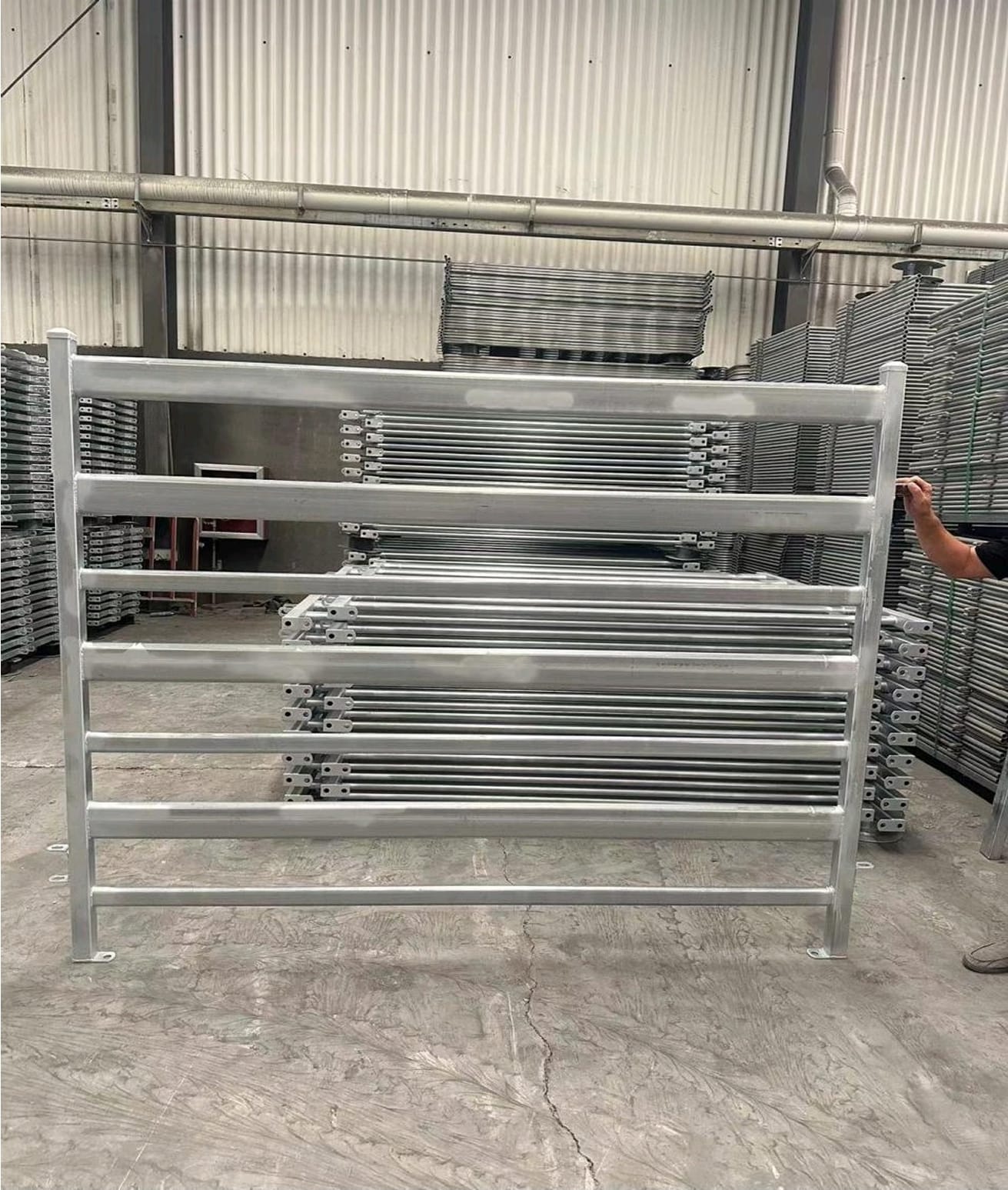 PRE - ORDER Premium Outback 7 Rail Panel with pins - Outback Fencing and Steel Supplies