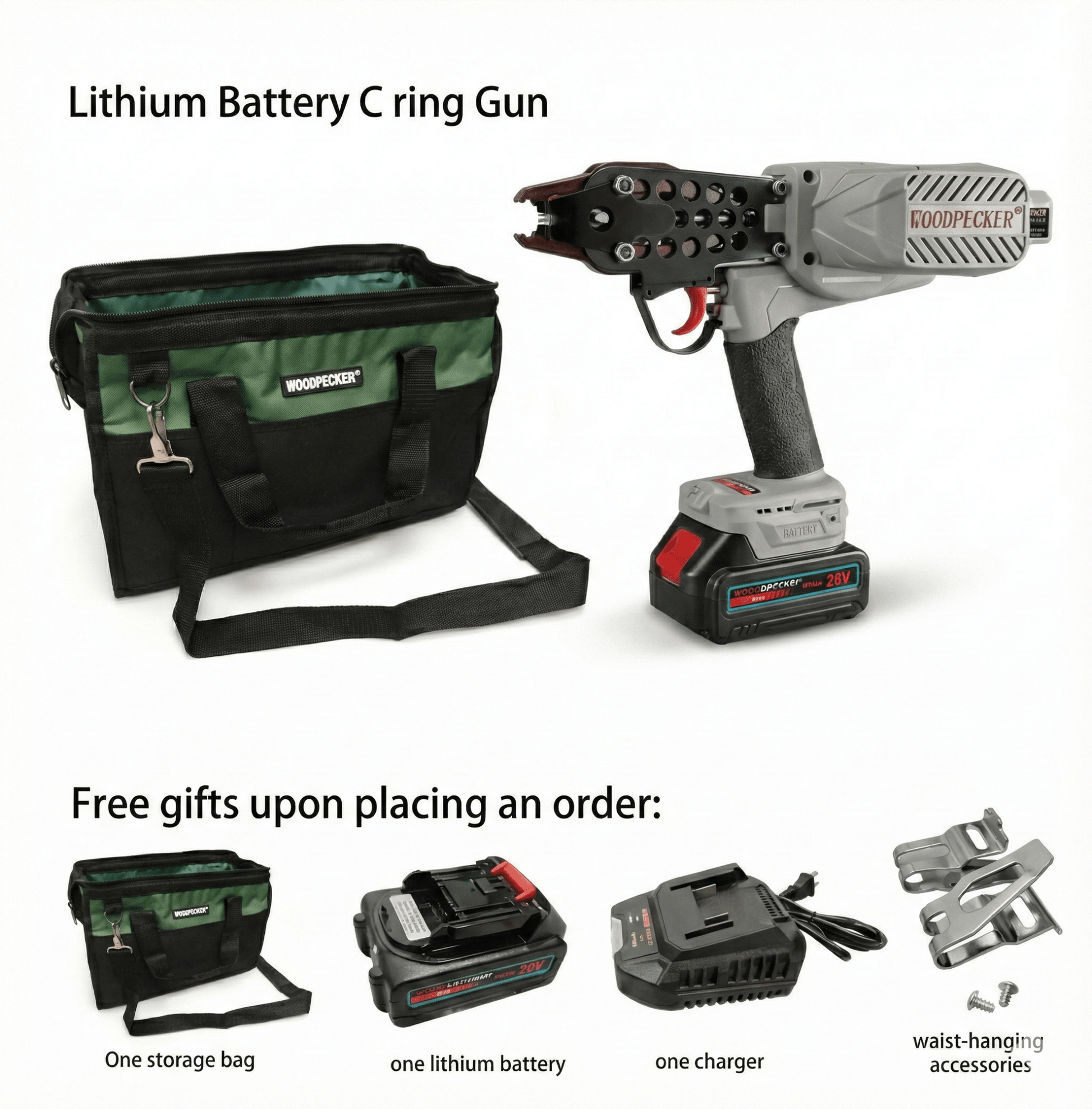 Premium 20V Cordless C Ring Gun - Outback Fencing and Steel Supplies