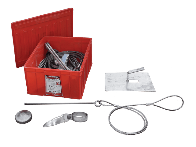 Rotech Fitting Kit — 100NB Post / 50NB Stay — supplier kit illustration