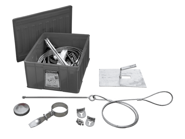 Rotech Premium Fitting Kit — 100NB Post / 40NB Stay — supplier kit illustration
