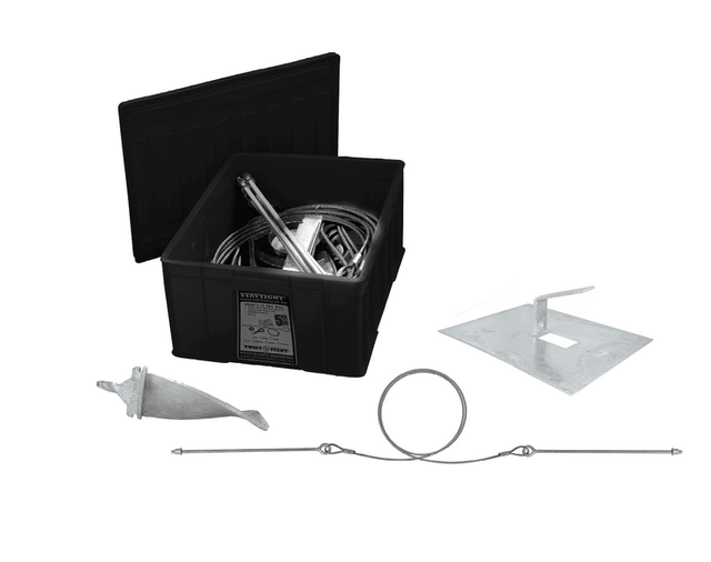 Rotech Timber Post Fitting Kit — 50NB Stay — supplier kit illustration